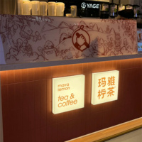 Vente chaude Personnalisé Acrylique LED Boîte à Lumière Quatre Faces Enseigne Illuminée Canal D'éclairage Cube Installation Suspendue