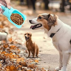 Portable Pet <b>Water</b> <b>Bottle</b> With Food Container <b>For</b> <b>Dogs</b> Travel Bowls Multifunction Plastic - Product Image 4