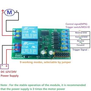 12V 24V DC Controller del motore relè scheda di controllo in avanti e indietro il controllo limite di avvio interruttore di arresto di spintore tenda elettrica porta automatica - Product Image 3