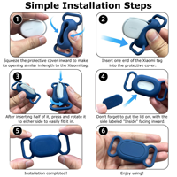 Étui en silicone étanche compatible avec Xiaomi Smart Tag, support anti-rayures pour collier de chien ou de chat