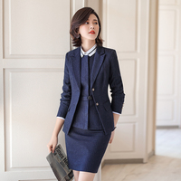 Tenue professionnelle élégante pour femmes : gilet de caissière d'hôtel, combinaison de réception, robe élégante pour le bureau et les secteurs de l'hôtellerie
