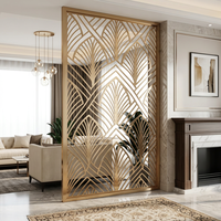 Paravent de séparation en acier inoxydable 304 découpé au laser, style Palais Royal, luxueux panneau mural décoratif Art Déco pour mariage et hôtel