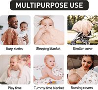Literie pour bébé personnalisée à impression numérique de qualité supérieure, douce, 100% coton biologique, crêpe, couvertures en mousseline pour bébé, faible MOQ