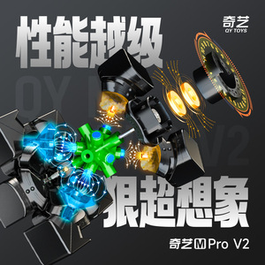 คิวบ์แม่เหล็ก Qiyi M Pro V2 รูบิค 3x3 สำหรับวัยรุ่น - Product Image 1