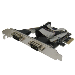 Pcie 2-Port Dual DB9 <strong>RS232</strong> / Serial Port <strong>PCI</strong> Express PCIe Adapter Card - WCH382L Chipset - Product Image 2