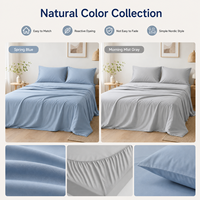 Parure de draps en coton 100% personnalisée, drap-housse doux, respirant, respectueux de la peau, textile de maison, ensemble de literie OEM ODM
