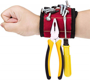 Draagbare Velcro Toolkit Hoogwaardige Velcro Magnetische Polsband Elektrisch Gereedschap Polsband Groothandel Schroef Bevestigingsriem - Product Image 1