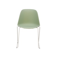 Chaise de formation moderne en polypropylène avec structure en acier blanc