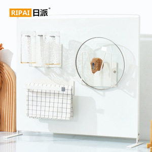 Ripai Magnetic Fridge <b>Shelf</b> <b>White</b> Rectangle Single-Sided L-Shaped Storage Organizer for Kitchen Countertop - Product Image 2