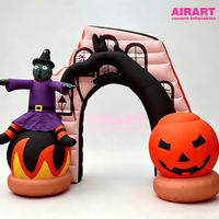 Arche gonflable personnalisée pour Halloween, pour l'entrée d'un événement festif, arche gonflable à LED en forme d'araignée pour accessoires de scène