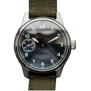 Dome Sapphire Pilot 1963 Seagull นาฬิกาข้อมือผู้ชาย,นาฬิกากลไกโครโนกราฟ1901 Hand Wind คุณภาพสูงเหล็กกันน้ำ2020