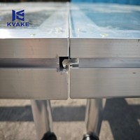 Scène modulaire portable en acrylique, résistante à l'eau et à haute capacité de charge