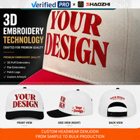 Casquette de baseball en coton ajustable à 5 panneaux avec logo personnalisé pour les acheteurs en gros (Marque privée)