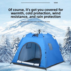 Tente d'hiver matelassée et imperméable TK pour l'extérieur, ouverture rapide, résistante au froid extrême et au vent, pour la <span class=keywords><strong>pêche</strong></span> sur glace, en tissu Oxford 210D - Product Image 4