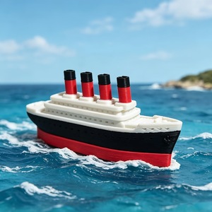 Modèle de mini-paquebot vintage imprimé en 3D, figurine de navire à vapeur rétro pour l'aménagement d'aquarium, décoration nautique de bureau, cadeau en gros - Product Image 5