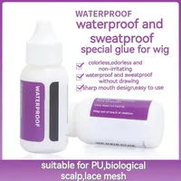 Colle invisible pour perruques à maintien extrême, résistante à l'eau, marque privée, adhésif puissant pour perruques et natation