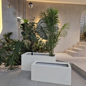 กระถางต้นไม้ไฟเบอร์กลาสทรงสี่เหลี่ยมผืนผ้าขนาดใหญ่ น้ำหนักเบา ทนทาน ขายตรงจากโรงงาน - Product Image 6