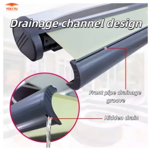 Chống chịu thời tiết Mái che có thể thu vào Mở theo chiều dọc Mái che có thể thu vào Pergola Chống mưa Lều bạt bật lên - Product Image 4