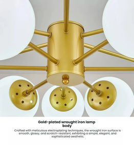 Lustres suspendus en forme de <span class=keywords><strong>globe</strong></span> à bulles JYLIGHTING, éclairage LED, boules de verre créatives, luminaire suspendu pour salon, salle à manger - Product Image 4