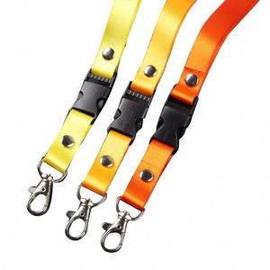QM Custom Logo Eco-Friendly Durable Water Resistant Soft Fashionable ID Card Holder <b>Lanyards</b> Plain Polyester Neck Strap - Product Image 2