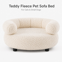 Lit pour animaux de compagnie de style italien moderne, confortable, orthopédique, écologique, en velours, solide, élégant, pour chats et chiens, amovible et lavable