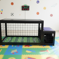 Machine de jeu de football de table interactive multijoueur, construction en métal et plastique, prise en charge de l'anglais pour bars et maisons - Football de table sous la table