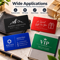Cartes de visite vierges en aluminium anodisé de qualité supérieure 86x54mm, épaisseur 0,45mm, gravure laser, marquage, cadeau VIP, personnalisable