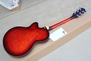 Guitare Électrique Demi-Caisse Flyoung Rouge Vin 6 Cordes - Product Image 6