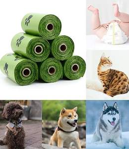 Bolsas para excremento de perro Huamaohengchun XL en rollos: Bolsas a prueba de fugas sin aroma con dispensador para perros, 14 rollos (210 unidades) - Verde - Product Image 3