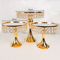 Bestseller 9-teiliges Set Gold Aluminiumlegierung Hochzeitsdekoration Zubehör Dessert-Tisch Präsentationsset Hochzeitstortenständer