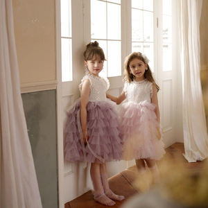 Весенне-осенняя детская праздничная одежда: повседневная юбка-пачка однотонного цвета для девочек, платья для выпускного с бантом, экологически чистые - Product Image 5