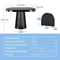 Table de camping télescopique portable en plastique, table de pique-nique/camp pliante, table réglable rétractable