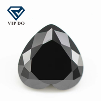 Wuzhou usine directe coeur taillé à facettes moissanite diamants en vrac GRA certificat noir carat moissanite pierres précieuses en vrac