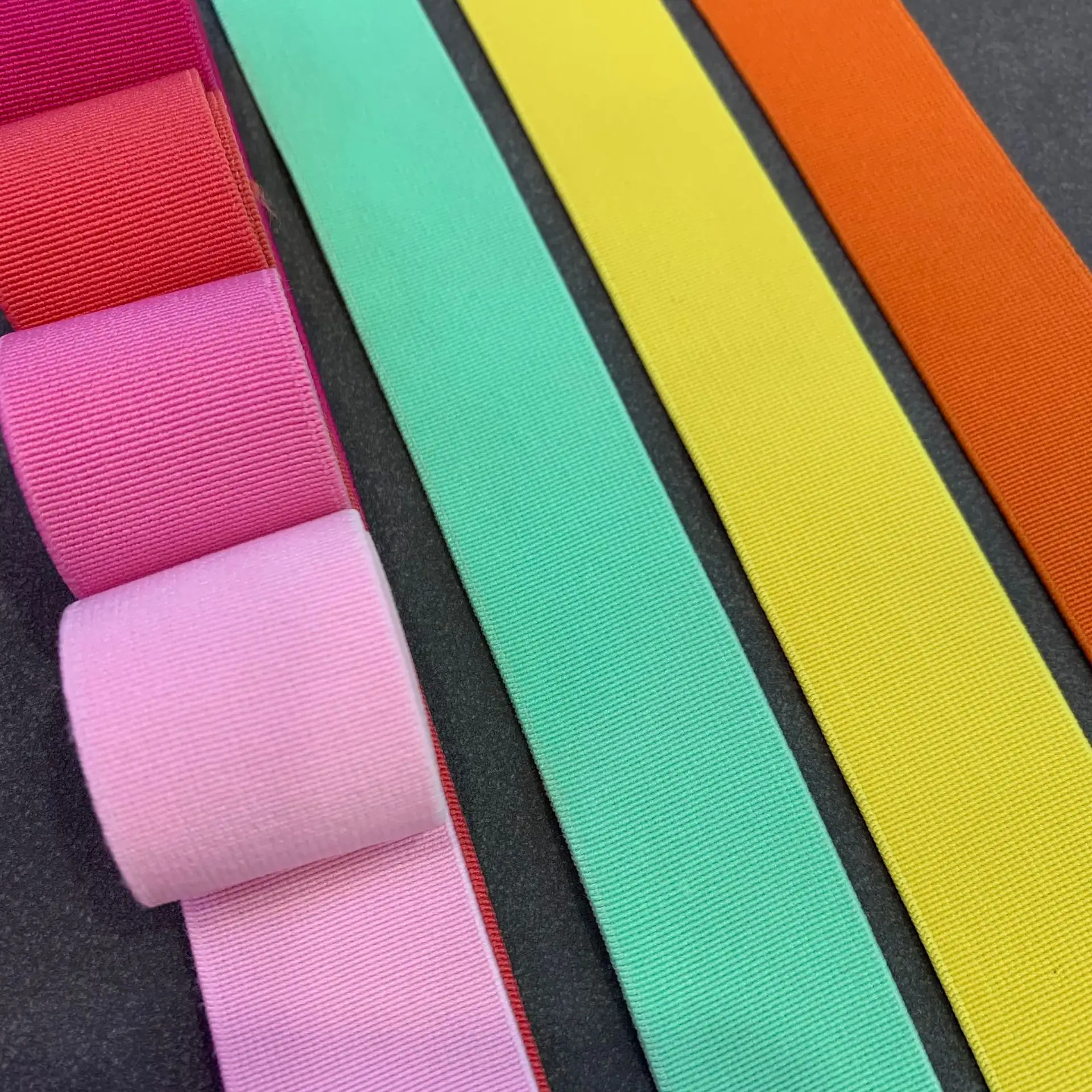 2.5cm -5cm elastico in gomma poliestere colorato addensato accessori per bagagli Jacquard fettuccia elastica