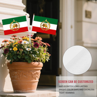 Drapeau personnalisé Ancien Iran Lion Soleil, Mini bannière à tenir à la main avec bâton, Shir-o-Khorshid, pour rallye persan, manifestation, décoration pour supporter de football 14x21cm