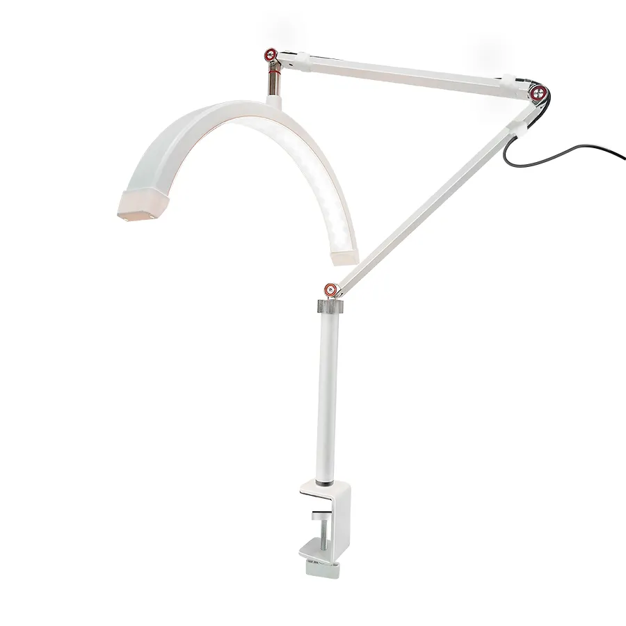 16 "morsetto da tavolo luce per ciglia arco LED luce da pavimento per ciglia per salone di ciglia spa mezza luce lunare