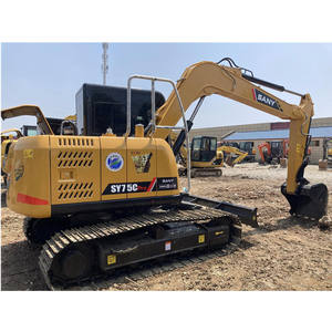 Pequeña excavadora de orugas SANNY 75C de segunda mano en buen estado, excavadora usada SY 75C, ¡gran oferta! - Product Image 1