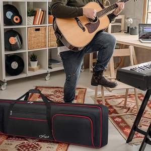 Free Sample Portable 61-Key Keyboard Gig Bag Case Durable 600D Oxford Cloth 10mm Cotton Padded Case Gig Bag - Product Image 2
