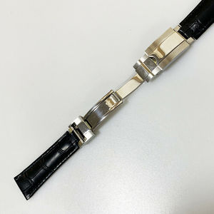 Correa de reloj de cuero de becerro negro de 20 mm de alta calidad con cierre Rolamy <span class=keywords><strong>P1</strong></span> para dropshipping - Product Image 6
