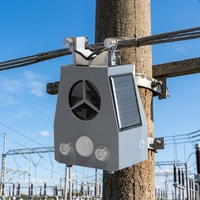 Répulsif intelligent à ultrasons pour oiseaux, alimenté par énergie solaire, en ABS, étanche, écologique, avec technologie sonore et lumineuse, durée de vie 3-5 ans