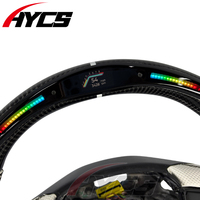Volant personnalisé en fibre de carbone avec LED RPM pour Cadillac ESCALADE-V XT4 XT6 CT4V CT5V Accessoires de voiture sport