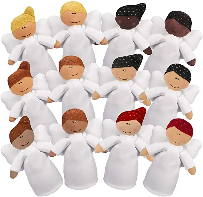 Poupée en peluche d'ange personnalisé, cadeau de baptême pour garçons et filles, cadeau de bébé chrétien, poupée mignonne