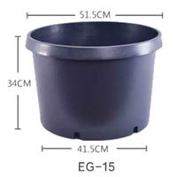 Pot de pépinière en PP noir de 2 gallons au design minimaliste avec trou de drainage - Plastique durable pour une utilisation en extérieur, à la maison et au jardin - Vente en gros
