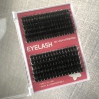 Extensions de cils, belle couleur rouge, faciles à éventailer, nouveau style, cils épanouis