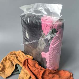 Trapos de Algodón Multiusos Eficientes de 10 kg y 25 kg, Trapos de Tela Cortada, Trapos de Felpa de Colores, Trapos de Sudadera para Limpieza - Product Image 1