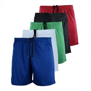Shorts pour hommes à séchage rapide, couleur unie, avec cordon de serrage, taille mi-haute, décontractés, pour le fitness et la course, bleu, vert, noir, blanc, rouge - Product Image 1