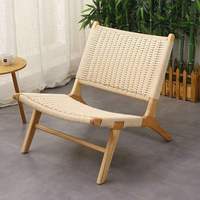 Fauteuil inclinable minimaliste nordique en bois massif avec table basse – Mobilier moderne pour appartement, salon, villa, bureau à domicile