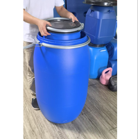 Fût en plastique incassable 30 L/200 L en PEHD durable avec couvercle hermétique, seaux et barils recyclables pour le stockage de produits chimiques, aliments et eau