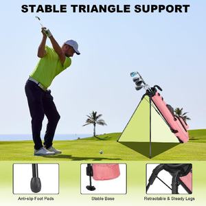 <span class=keywords><strong>Sac</strong></span> <span class=keywords><strong>de</strong></span> clubs <span class=keywords><strong>de</strong></span> golf portable et léger pour parcours <span class=keywords><strong>de</strong></span> golf Par 3 et terrains d'entraînement, capacité 8 clubs, <span class=keywords><strong>avec</strong></span> <span class=keywords><strong>bandoulière</strong></span> - Product Image 4