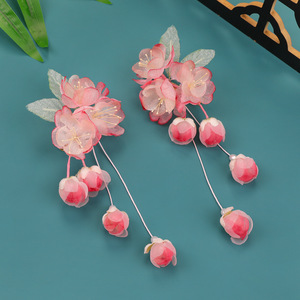 Nouvel accessoire capillaire fleur dégradé rose fait main Printemps 2026, nouvelle pince à cheveux fleur, accessoire capillaire fleur perforée pour coiffure - Product Image 5